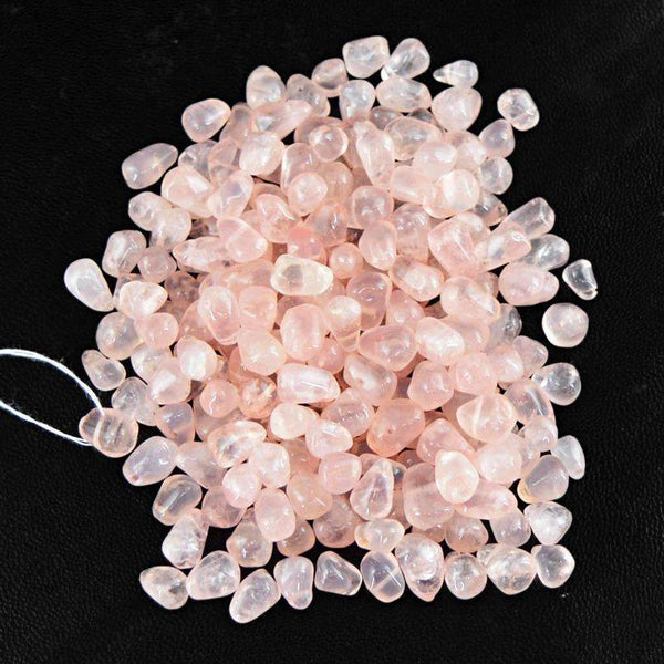 gemsmore:Natural Pink Rose Quartz Beads Lot - Untreated Drilled