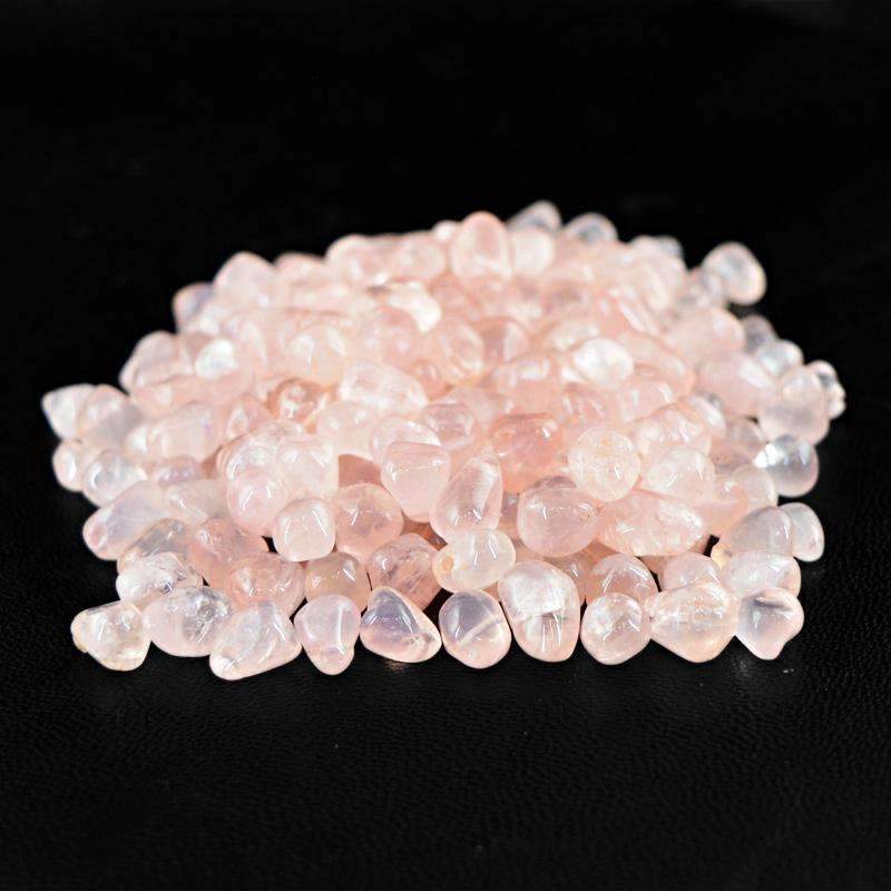 gemsmore:Natural Pink Rose Quartz Beads Lot - Untreated Drilled