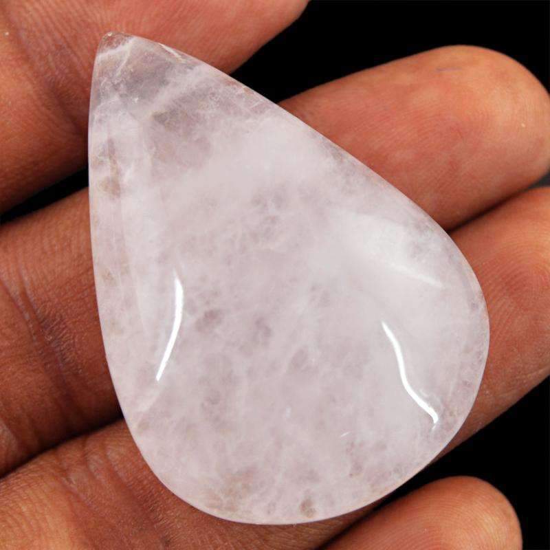 gemsmore:Natural Pink Rose Quartz Gemstone - Pear Shape