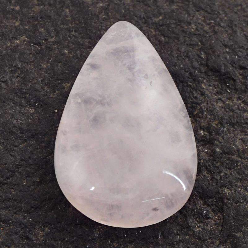 gemsmore:Natural Pink Rose Quartz Gemstone Unheated Pear Shape