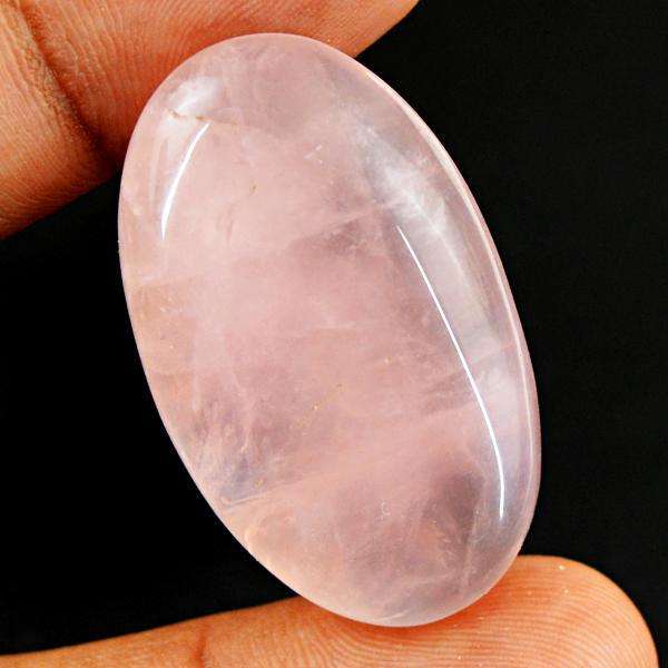 gemsmore:Natural Pink Rose Quartz Oval Shape Untreated Loose Gemstone