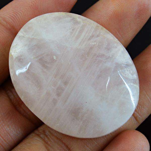 gemsmore:Natural Pink Rose Quartz Oval Shape Untreated Loose Gemstone