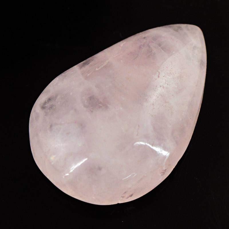 gemsmore:Natural Pink Rose Quartz Pear Shape Gemstone