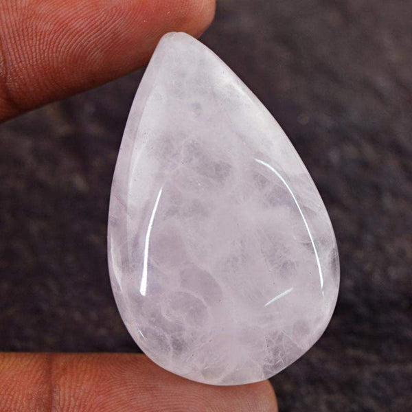 gemsmore:Natural Pink Rose Quartz Pear Shape Gemstone