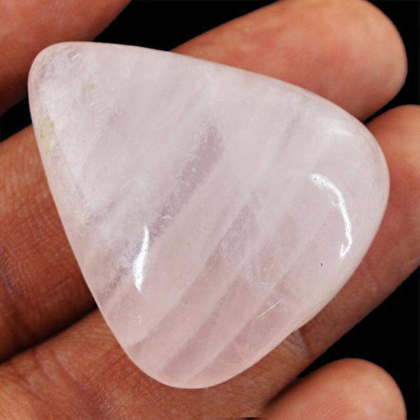 gemsmore:Natural Pink Rose Quartz Pear Shape Gemstone