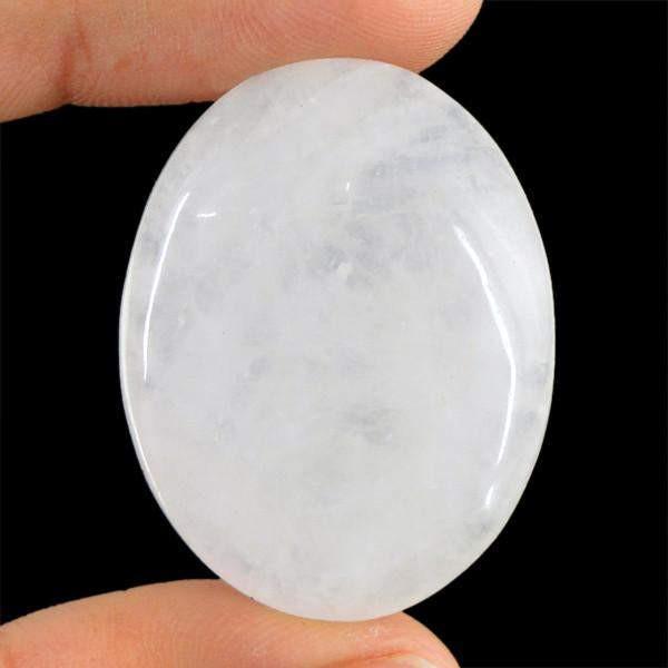 gemsmore:Natural Pink Rose Quartz Worry Stone Oval Shape Gemstone