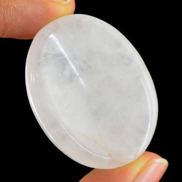 gemsmore:Natural Pink Rose Quartz Worry Stone Oval Shape Gemstone