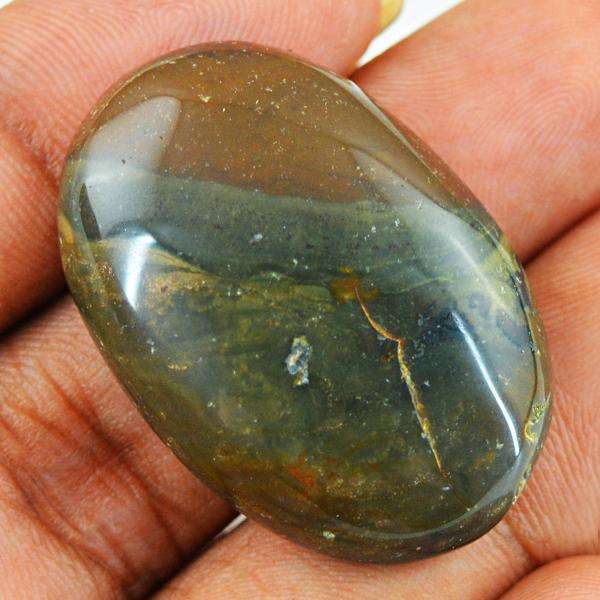 gemsmore:Natural Polygram Jasper Oval Shape Loose Gemstone