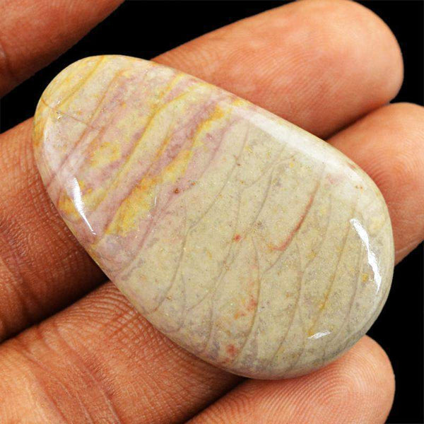 gemsmore:Natural Polygram Jasper Pear Shape Gemstone