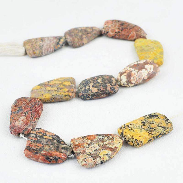 gemsmore:Natural Poppy Jasper Strand Faceted Drilled Beads