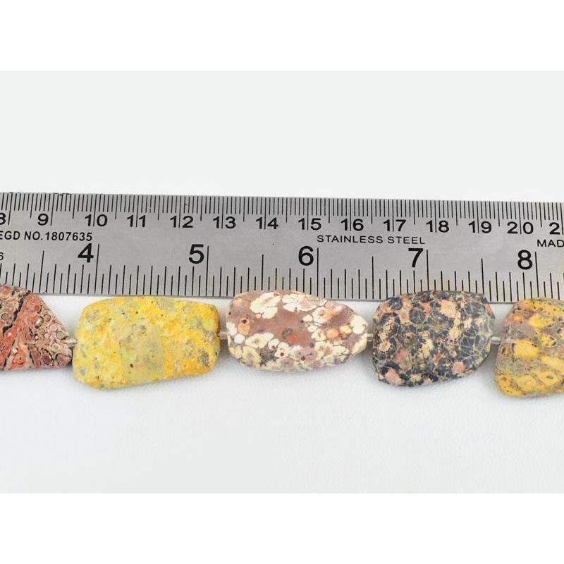 gemsmore:Natural Poppy Jasper Strand Faceted Drilled Beads