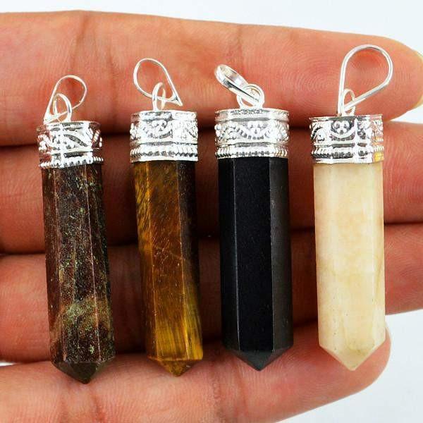 gemsmore:Natural Pure Reiki Healing Point Pendant Lot