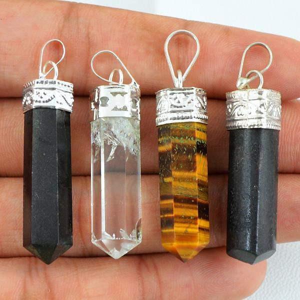 gemsmore:Natural Pure Reiki Healing Point Pendant Lot