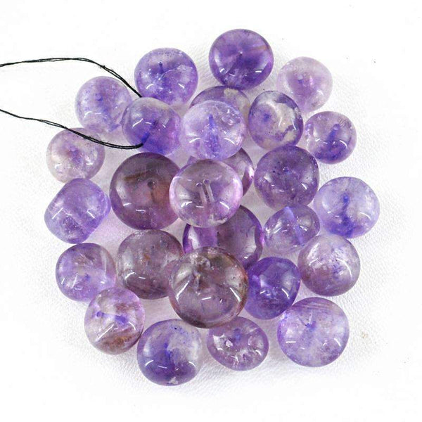 gemsmore:Natural Purple Amethyst Beads Lot Round Shape Drilled