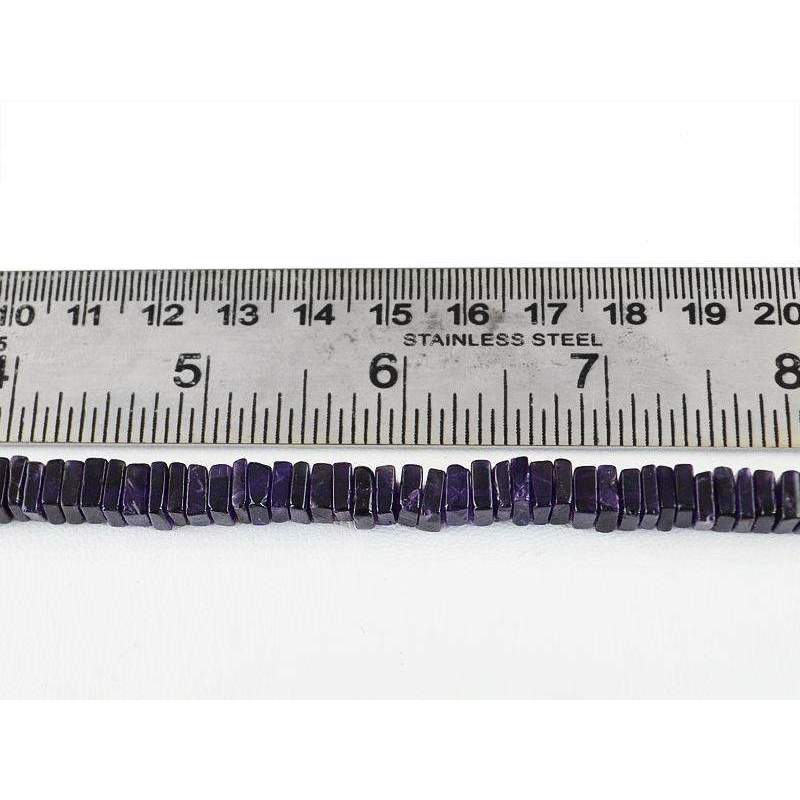 gemsmore:Natural Purple Amethyst Beads Strand Untreated Drilled