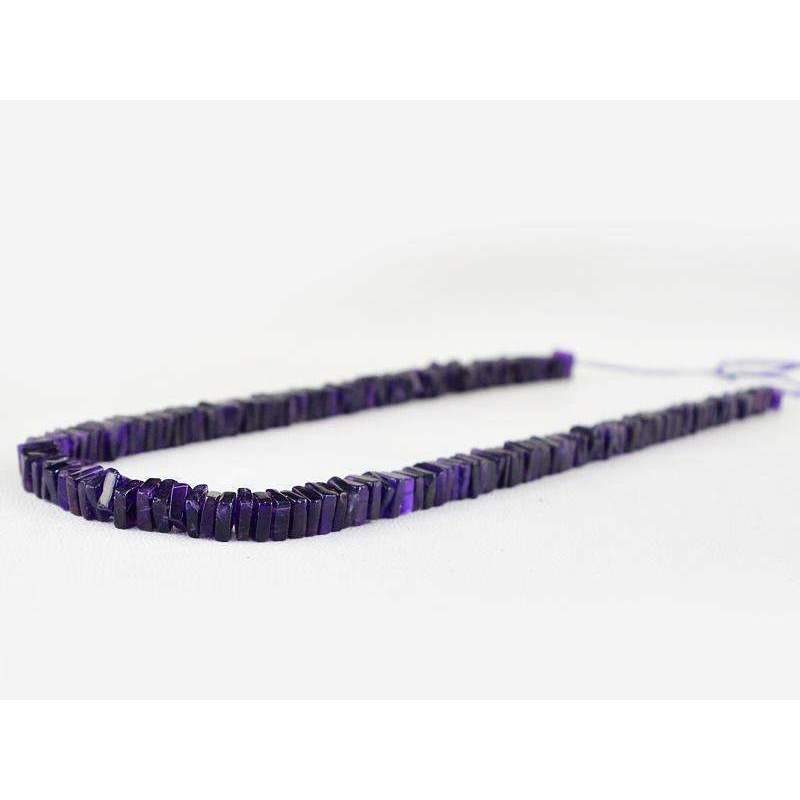 gemsmore:Natural Purple Amethyst Beads Strand Untreated Drilled