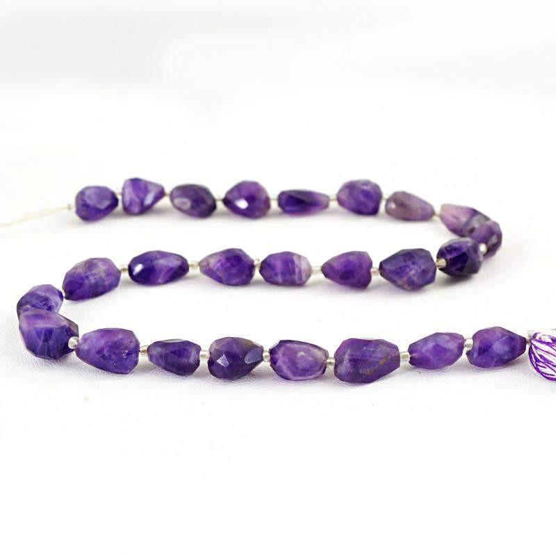 gemsmore:Natural Purple Amethyst Beads Strand