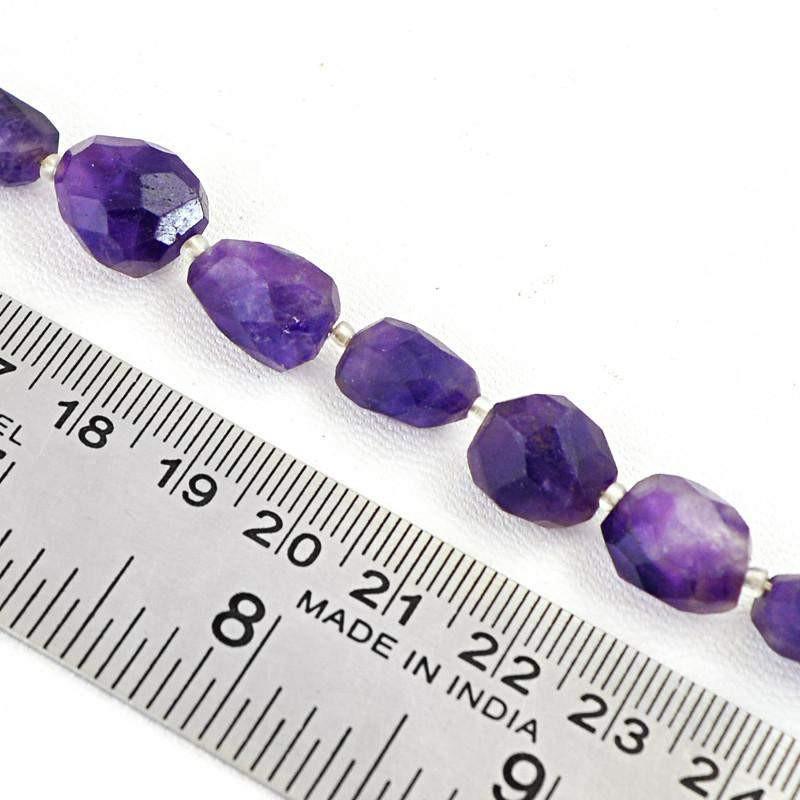 gemsmore:Natural Purple Amethyst Beads Strand