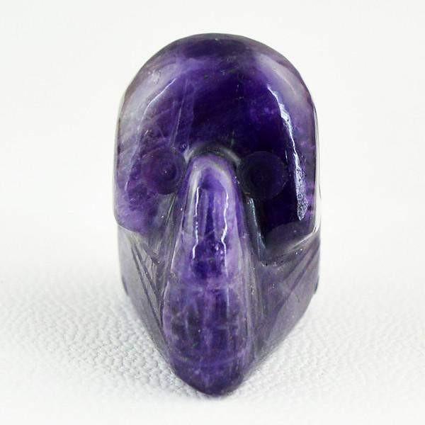 gemsmore:Natural Purple Amethyst Carved Skull Gemstone