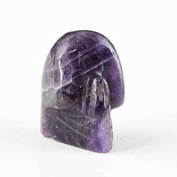 gemsmore:Natural Purple Amethyst Carved Skull Gemstone