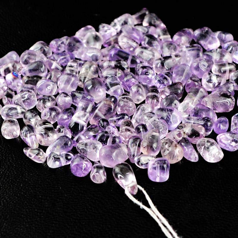 gemsmore:Natural Purple Amethyst Drilled Beads Lot
