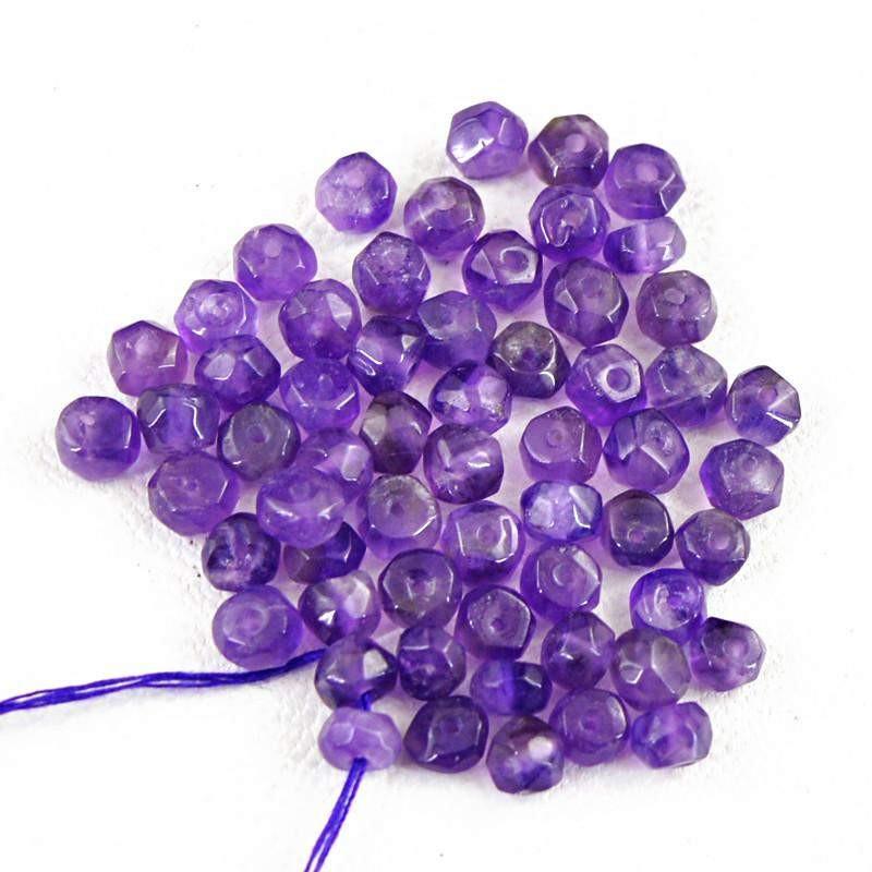 gemsmore:Natural Purple Amethyst Drilled Beads Lot