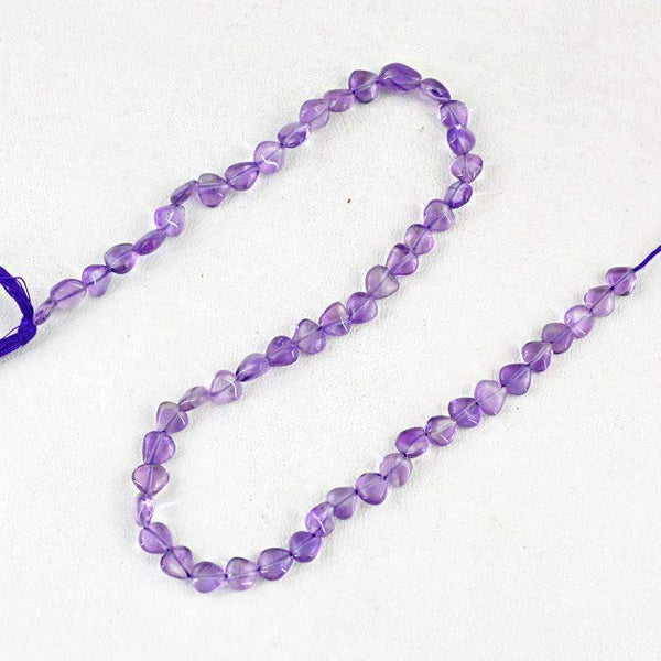 gemsmore:Natural Purple Amethyst Drilled Beads Strand