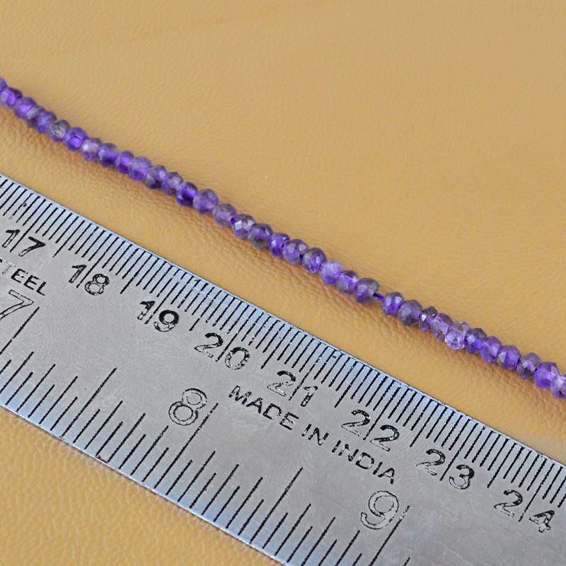 gemsmore:Natural Purple Amethyst Faceted Beads Strand
