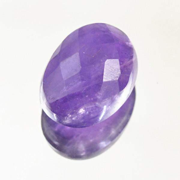 gemsmore:Natural Purple Amethyst Faceted Oval Shape Gemstone