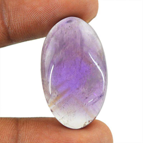 gemsmore:Natural Purple Amethyst Oval Shape Gemstone