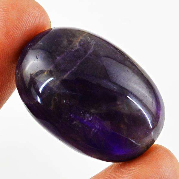 gemsmore:Natural Purple Amethyst Oval Shape Loose Gemstone