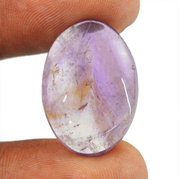 gemsmore:Natural Purple Amethyst Oval Shape Unheated Gemstone