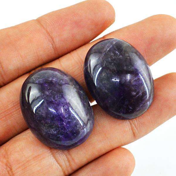 gemsmore:Natural Purple Amethyst Oval Shape Untreated Loose Gemstone Lot