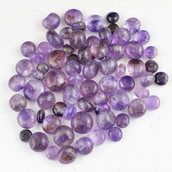 gemsmore:Natural Purple Amethyst Round Drilled Beads Lot