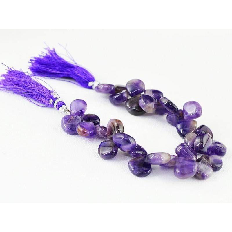 gemsmore:Natural Purple Amethyst Unheated Beads Strand