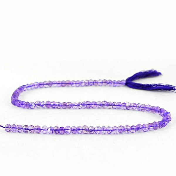 gemsmore:Natural Purple Amethyst Untreated Beads Strand