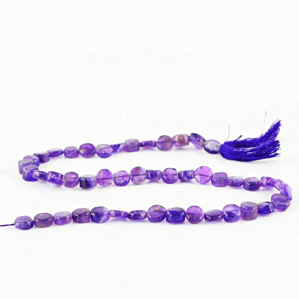 gemsmore:Natural Purple Amethyst Untreated Beads Strand