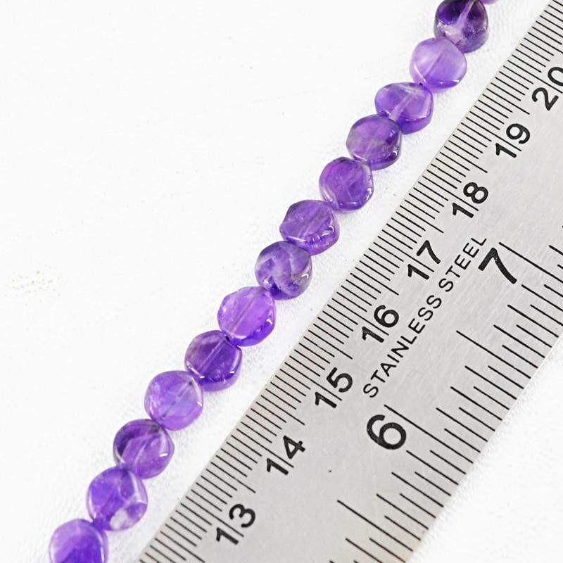 gemsmore:Natural Purple Amethyst Untreated Beads Strand