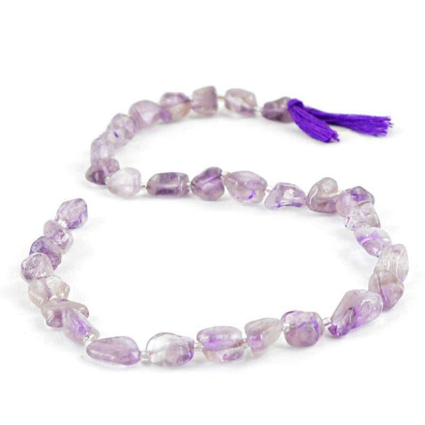 gemsmore:Natural Purple Amethyst Untreated Beads Strand