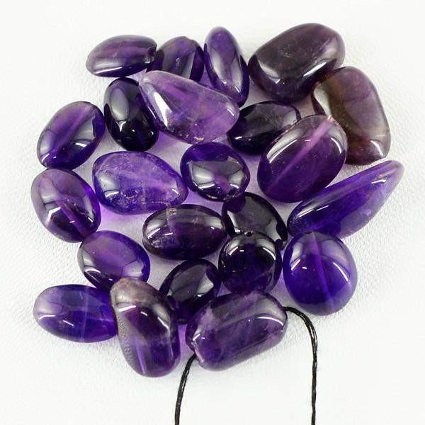 gemsmore:Natural Purple Amethyst Untreated Drilled Beads Lot