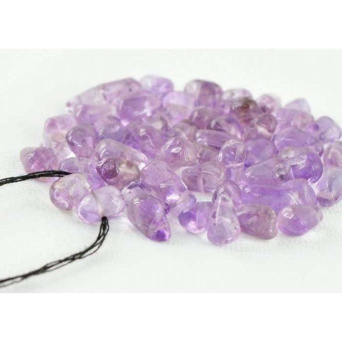 gemsmore:Natural Purple Amethyst Untreated Tear Drop Beads Lot
