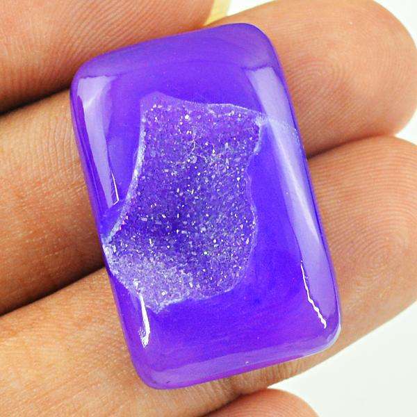 gemsmore:Natural Purple Druzy Onyx Loose Gemstone