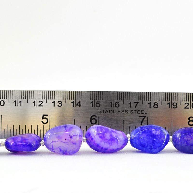 gemsmore:Natural Purple Onyx Drilled Beads Strand