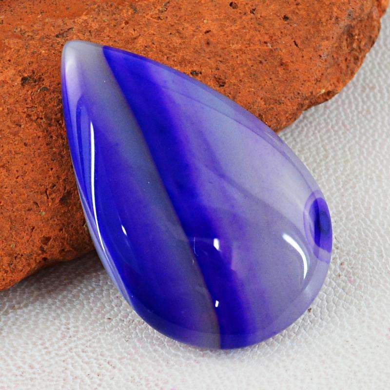 gemsmore:Natural Purple Onyx Gemstone - Pear Shape