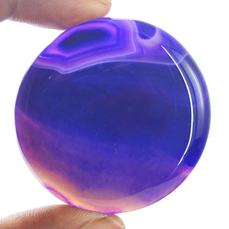 gemsmore:Natural Purple Onyx Gemstone Round Shape