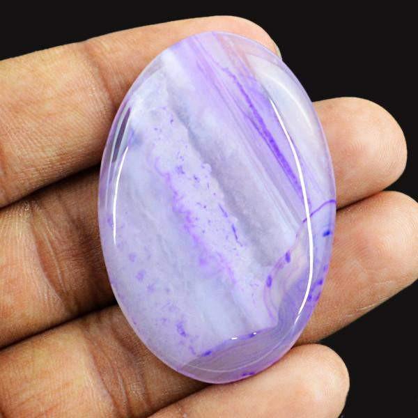 gemsmore:Natural Purple Onyx Oval Shape Healing Palm Untreated Gemstone