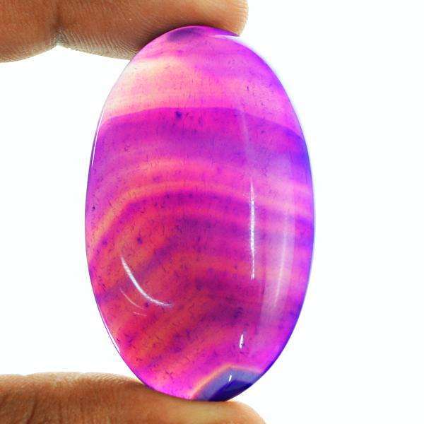 gemsmore:Natural Purple Onyx Oval Shape Untreated Loose Gemstone