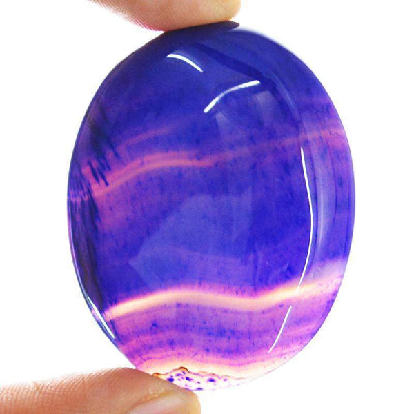 gemsmore:Natural Purple Onyx Oval Shape Untreated Loose Gemstone