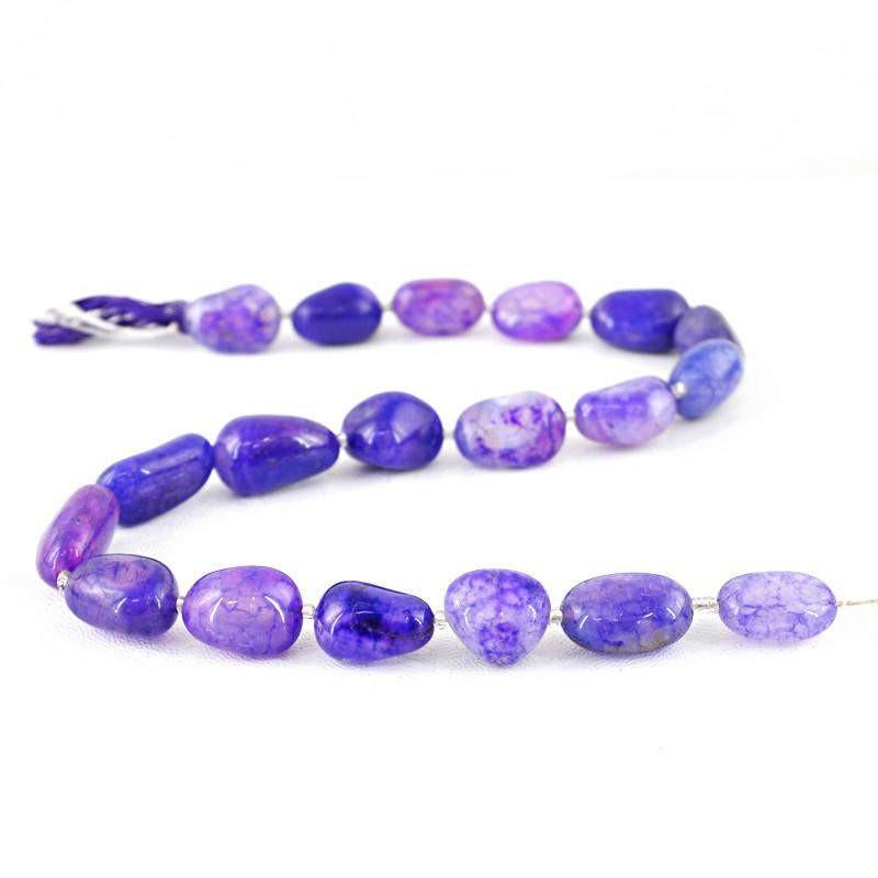 gemsmore:Natural Purple Onyx Unheated Beads Strand