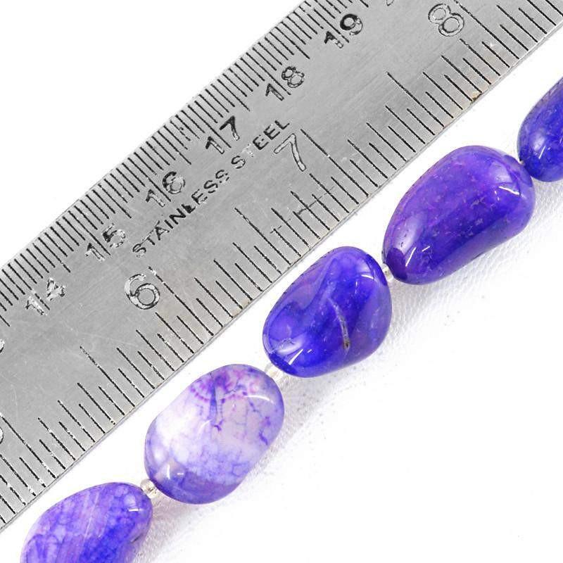 gemsmore:Natural Purple Onyx Unheated Beads Strand